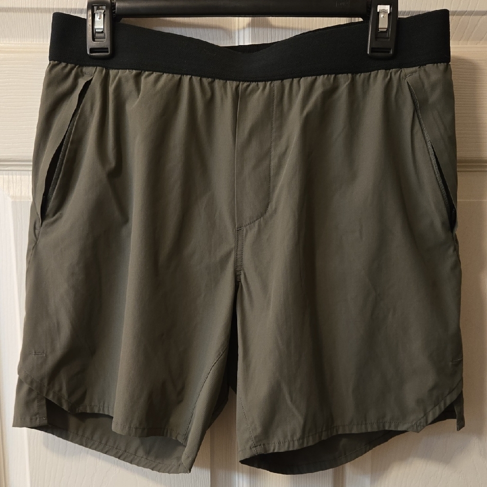 Men's Olive Green Athletic Shorts